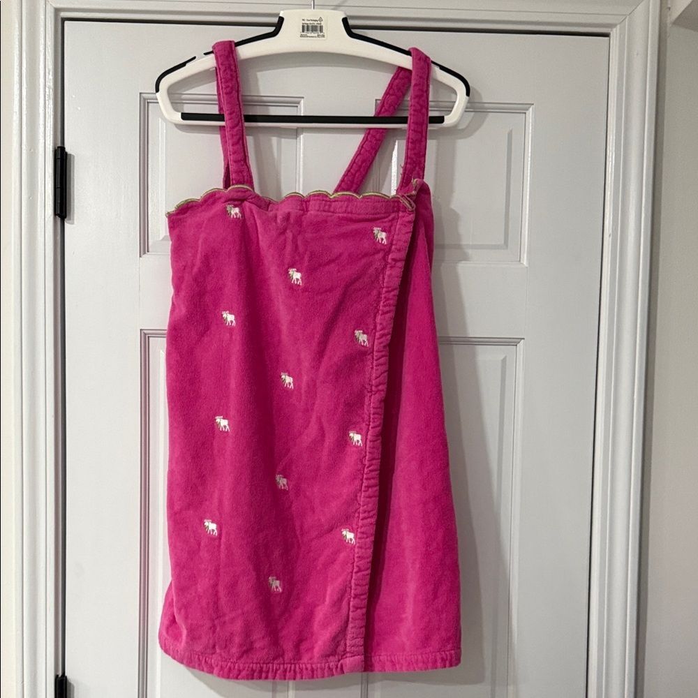 Charter Club Pink Towel Wrap Beach Swim Cover up with Embroidered Details Size M